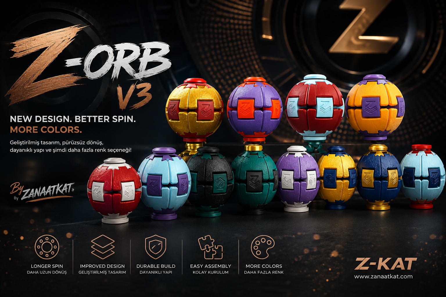 Z-ORB V3 renk seçenekleri